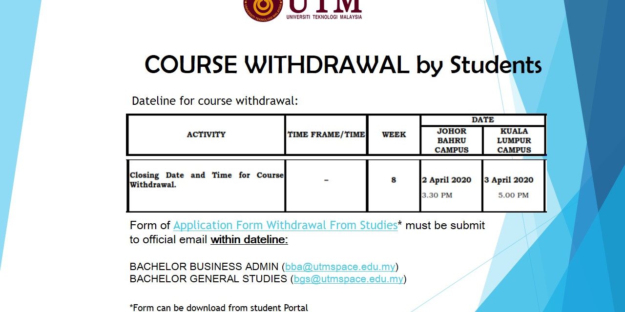 Course Withdrawal Dateline