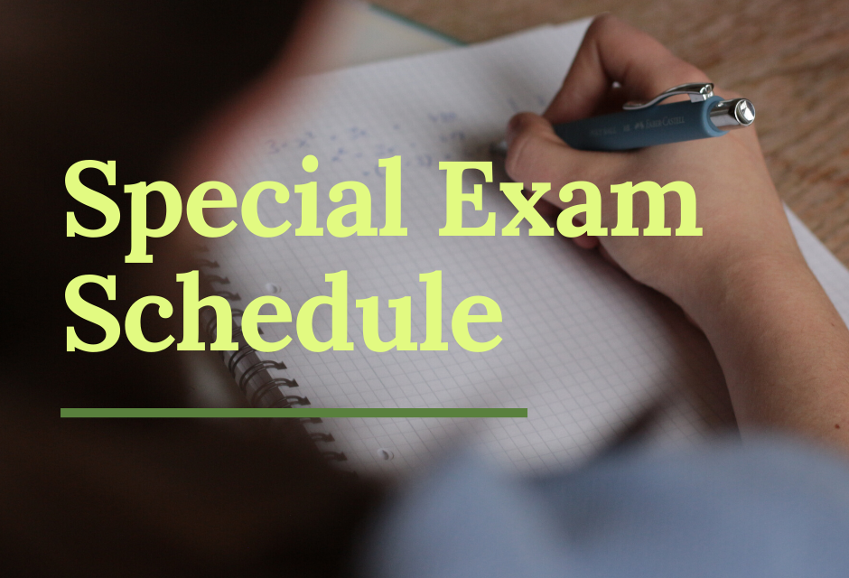 SPECIAL EXAMINATION TIMETABLE SEMESTER 3, SESSION 2019/2020