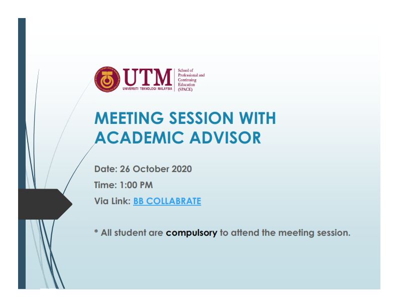 MEETING SESSION WITH ACADEMIC ADVISOR