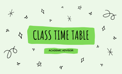 CLASS TIMETABLE & ACADEMIC ADVISOR, SEMESTER II SESSION 2020/2021