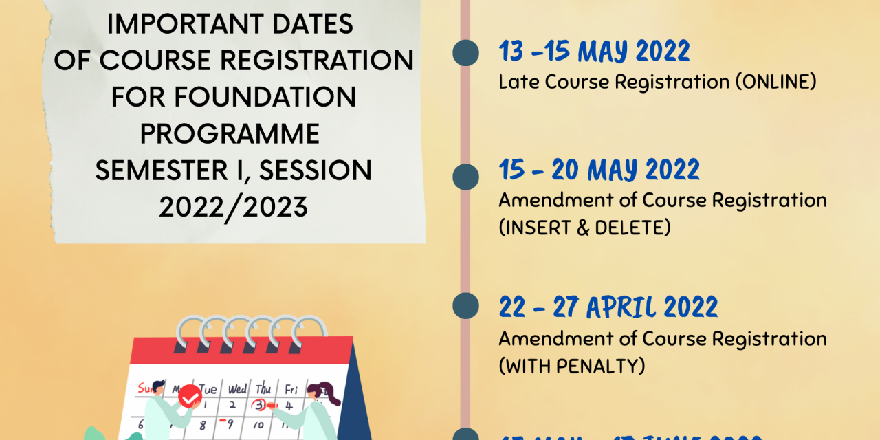 ONLINE COURSE PRE-REGISTRATION SEMESTER I, SESSION 2022/2023 (MAY 2022)