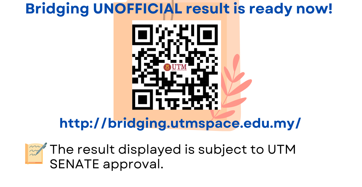 UNOFFICIAL RESULT BRIDGING PROGRAM SESSION 2022/2023-II