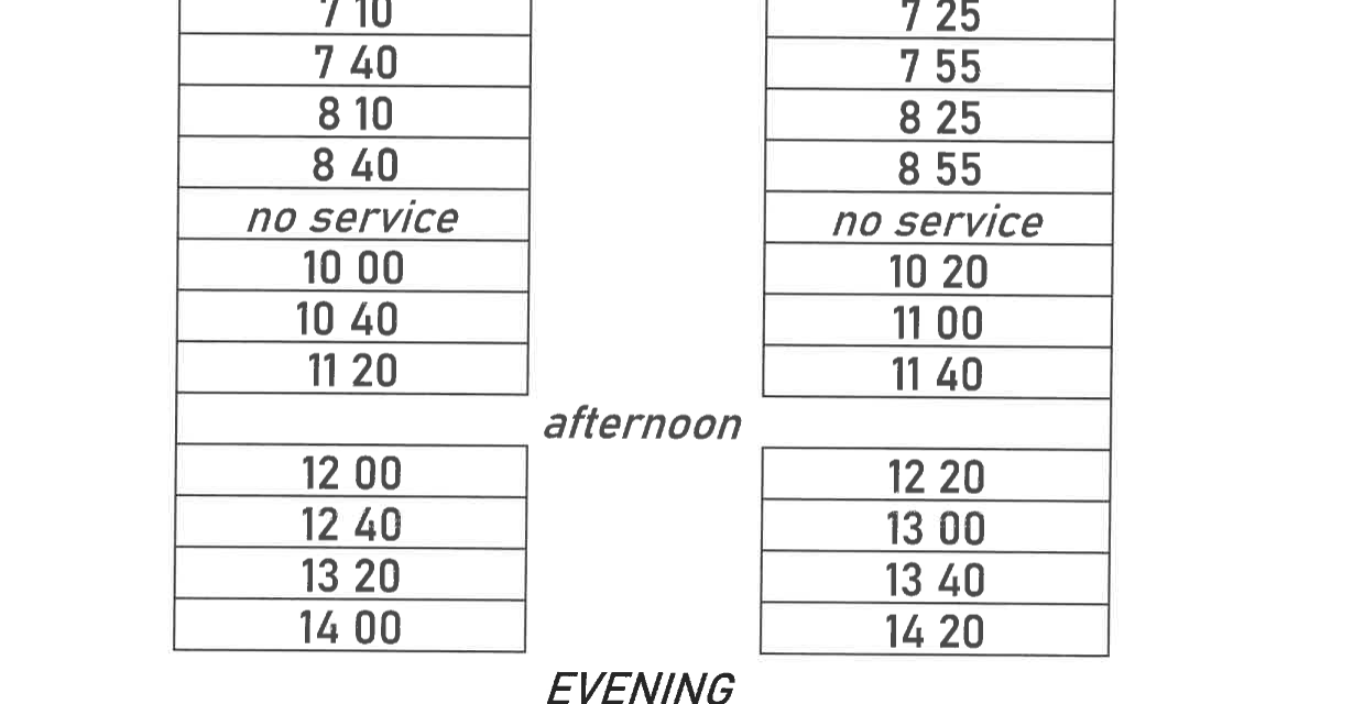 LATEST ON-CAMPUS SHUTTLE BUS SCHEDULE (JULY 2023)