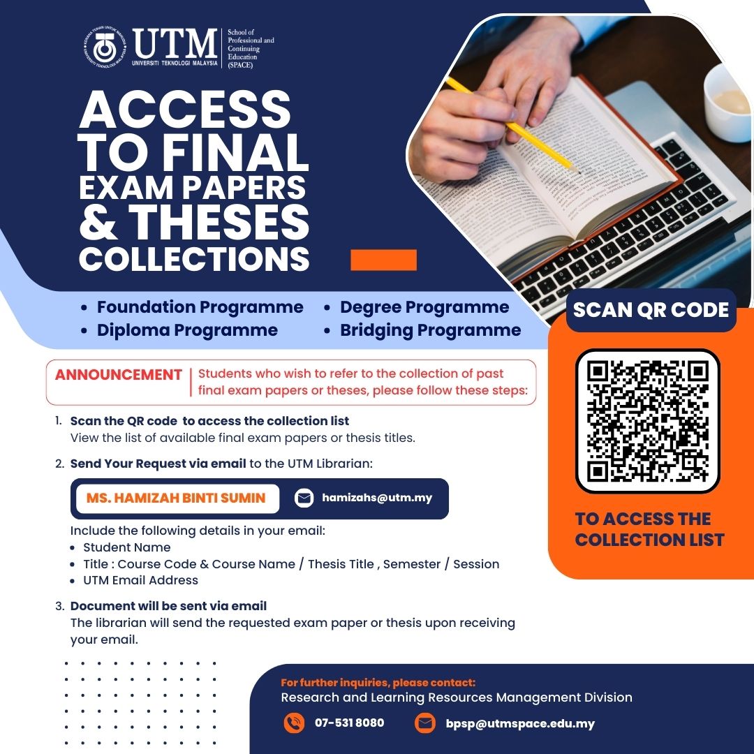 ACCESS TO FINAL EXAM PAPER & THESES COLLECTIONS
