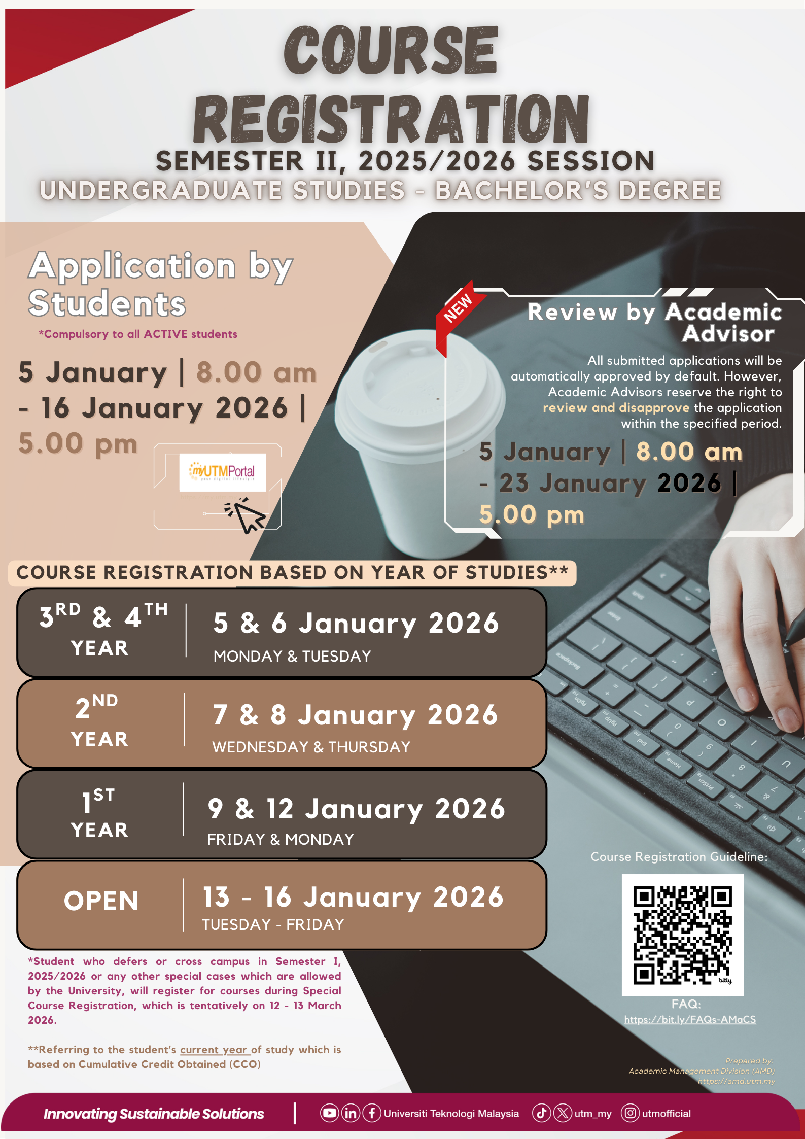 COURSE REGISTRATION SEMESTER II, 2025/2026 SESSION (CURRENT STUDENT)