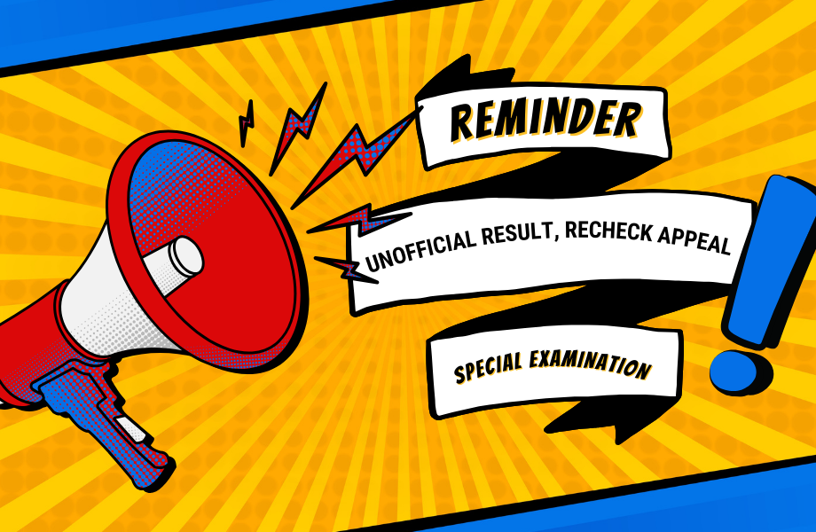 ANNOUNCEMENT : UNOFFICIAL RESULT, RE-CHECK APPEAL & SPECIAL EXAMINATION FOR BRIDGING PROGRAMME SEMESTER I SESSION 2025/2026