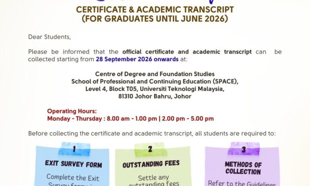 COLLECTION OF FOUNDATION CERTIFICATE & ACADEMIC TRANSCRIPT (FOR GRADUATES UNTIL JUNE 2026)